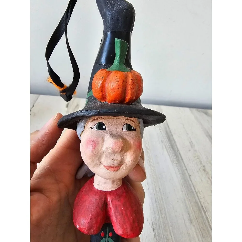 Vintage house of hatten witch Halloween star ornament pumpkin jack-o'-lantern de